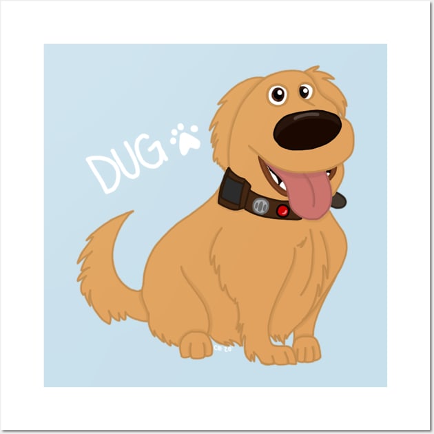 Dug the Dog WITH TEXT Wall Art by cenglishdesigns